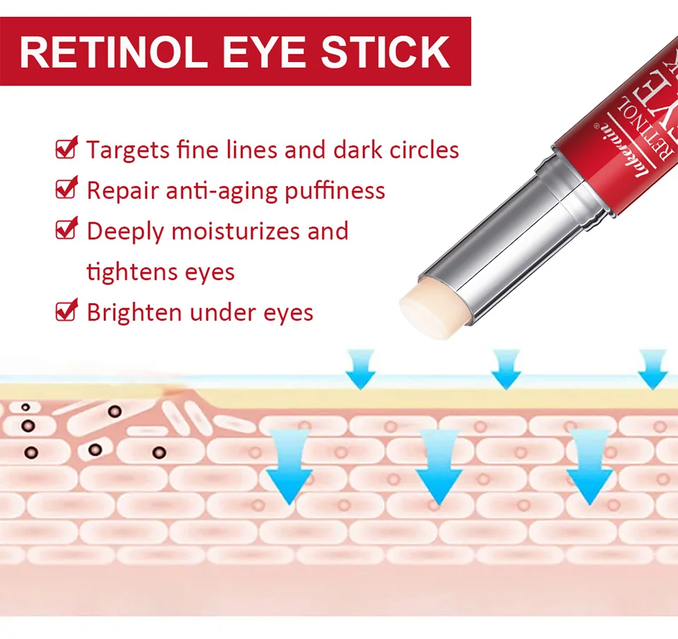 Retinol Eye Cream Lightening Dark Circles Firming Skin Instant Eye Repair Serum Stick for women Women Eyes Care - Image 13