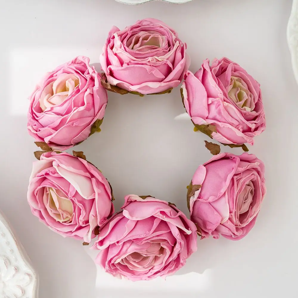 10/20pcs Artificial Flowers Burned Edge Roses Wedding Bridal Bouquets Decor Home Outdoor Garden Festival Party Wreath Diy Gifts - Image 9