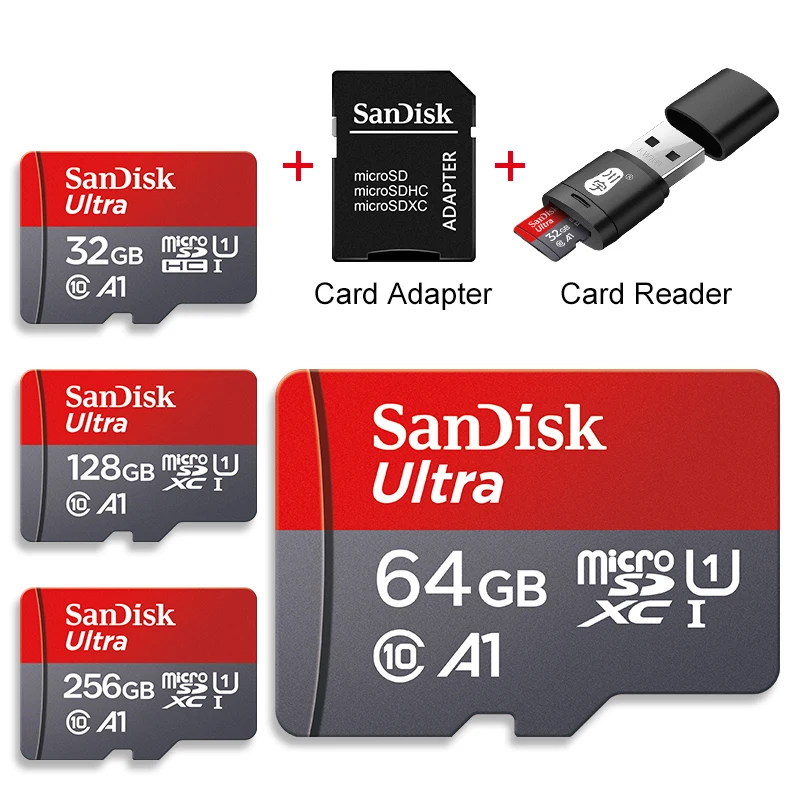 Sandisk Memory Card 256GB 128GB 64GB 32GB TF Micro SD Card Class 10 UHS-1 Flash Card Memory for Smartphone PC+Card Reader - Image 2