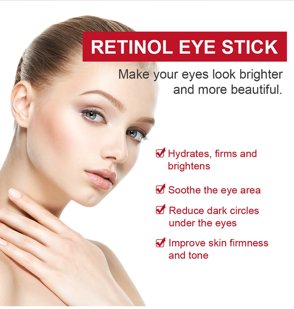 Retinol Eye Cream Lightening Dark Circles Firming Skin Instant Eye Repair Serum Stick for women Women Eyes Care - Image 8